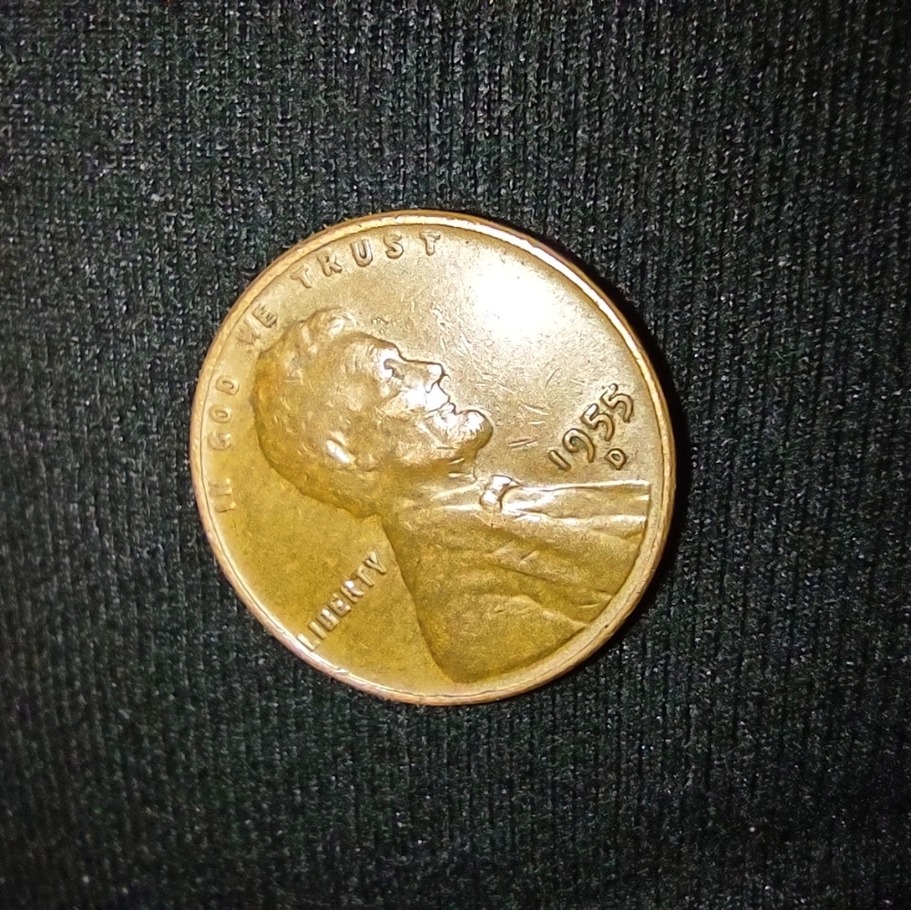 1955 wheat penny D mint error coin